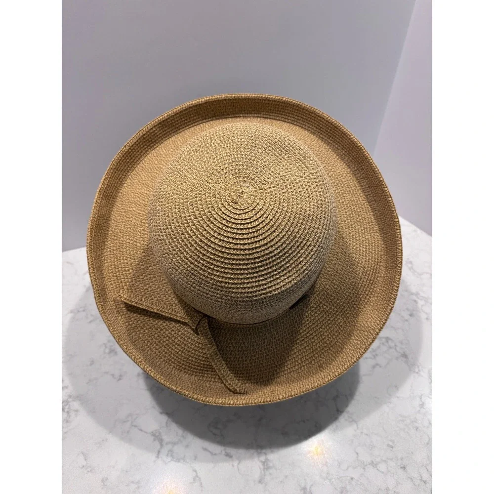 Magnolia Lane Masters Tournament Augusta Tan Straw Sun Hat Wide Brim‎ One Size